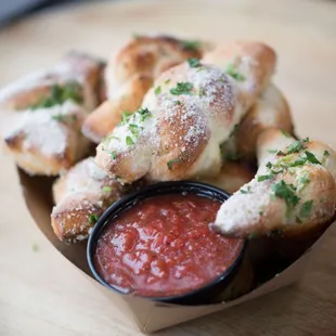Savory Garlic Knots.