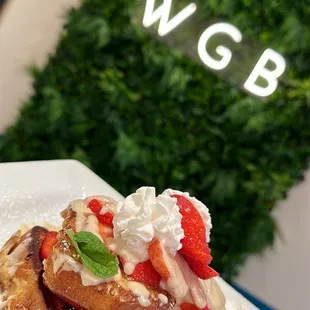 Strawberry shortcake French toast