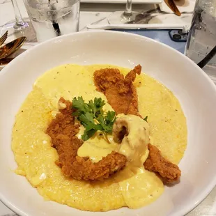 Fish &amp; Cheese Grits