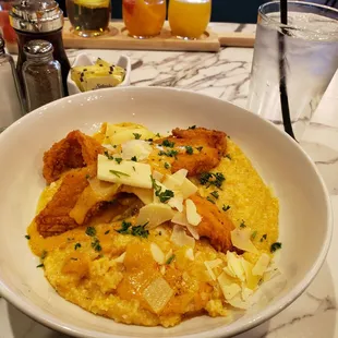 Fish &amp; Grits on visit #2 (4 days after 1st visit). Parmesan shavings was nice touch. Bravo to today's chef!