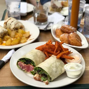 Tuna Wrap and Beignets