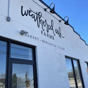 the front of the building