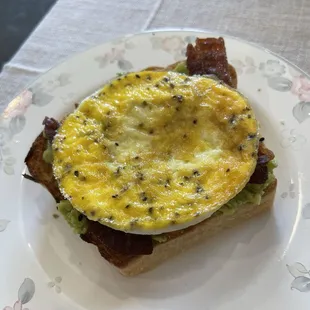 Open face brekkie sandwich