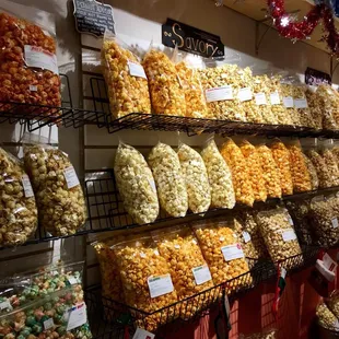 a variety of kettle corn