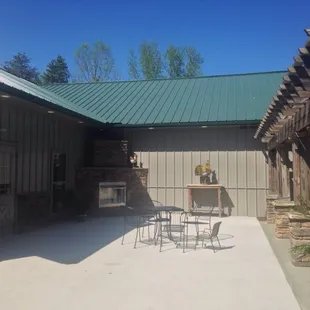 The patio next to the tasting room