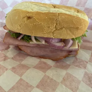 Ham and Swiss cheese