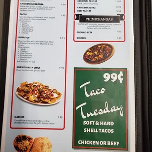 taco tuesday menu