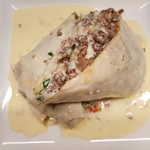 Ground beef burrito