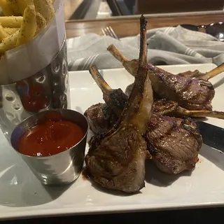 Charbroiled Lollipop Rack Chops of Lamb