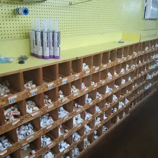 a wide selection of items on display