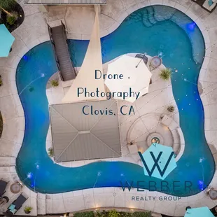 The perfect opportunity to show off this unbelievable Clovis home and its Lazy River using our drone photographer.