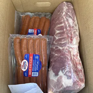 Ribs and hot links