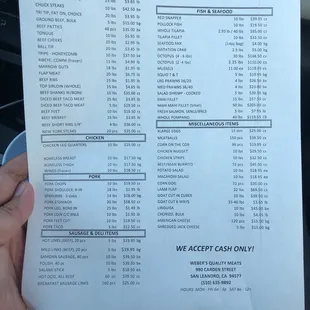 Price list as of 9/4/2018