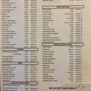 Latest and the greatest price list!!!!