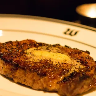 a piece of steak on a plate