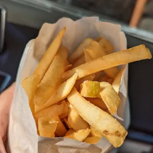 a basket of french fries