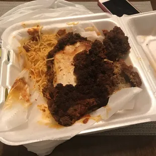 Burnt chicken parmesan... yum