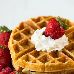 food, waffles
