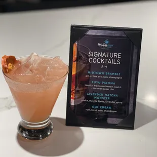 Pear-Loma - tequila, fresh asian pear, Squirt, cinnamon sugar rim