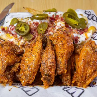 Wuzzam Wings &amp; Loaded Cajun Creole Fries