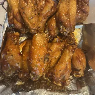 Honey Garlic and Sweet Red Chile wings!!