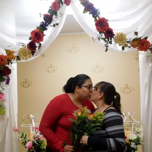 2 beautiful Hard working moms tying the knot for a better future and loving home for ther children. Photo by Chasity Clark.