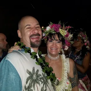 Post wedding Luau fun at Germaine&apos;s Luau bar none the best