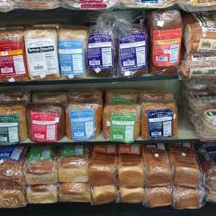 a display of bread