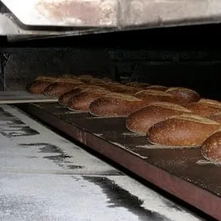 a baker working in a bakery