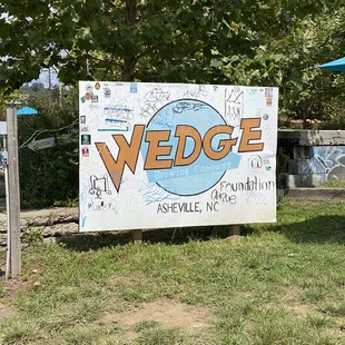 Signage from the shops/gallery area