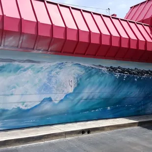 Outside seating in the shade to enjoy double cheeseburgers  still made Wild with Boysenberry Shakes!