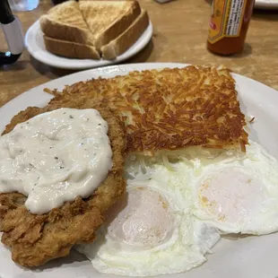 Country Fried Steak and Eggs