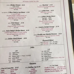 sushi and sashimi, menu