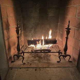 Fireplaces must be lit before 9 and they won't do it if it's windy at all.