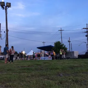 First night of the season. It's quiet because of the rain.