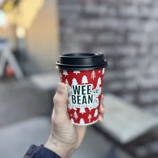 The holiday cups are so festive!!!! Cowboy latte was the adult version of a hot coco!