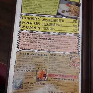 1st page menu