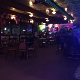 Main stage and karaoke area. Crowd light tonight but it's early.