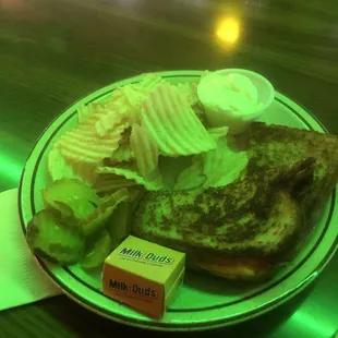 Did somebody say grilled cheese along with some complementary milk duds check 1-2