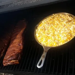 My recipe for smoked mac-n-cheese....yummy!