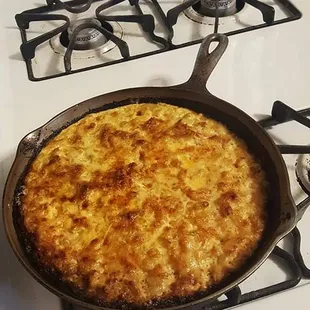 Finished product of my mac-n-cheese. Puertorrican style!