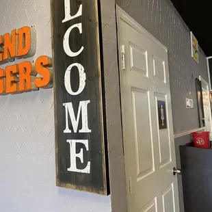 the entrance to the restaurant