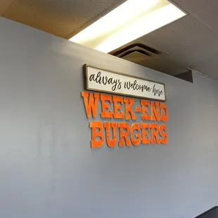 a sign on the wall