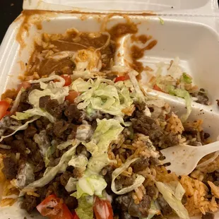 Carne asada plate.