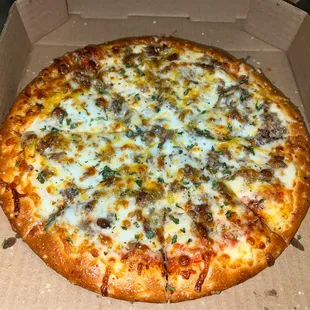 a pizza in a box