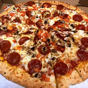 a pepperoni pizza
