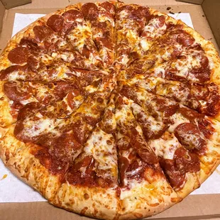 a pepperoni pizza