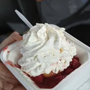 Strawberry Shortcake with ice cream