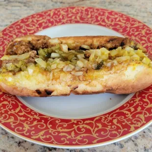 Hot dog with everything