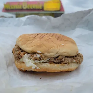 Barbecue pork sandwich